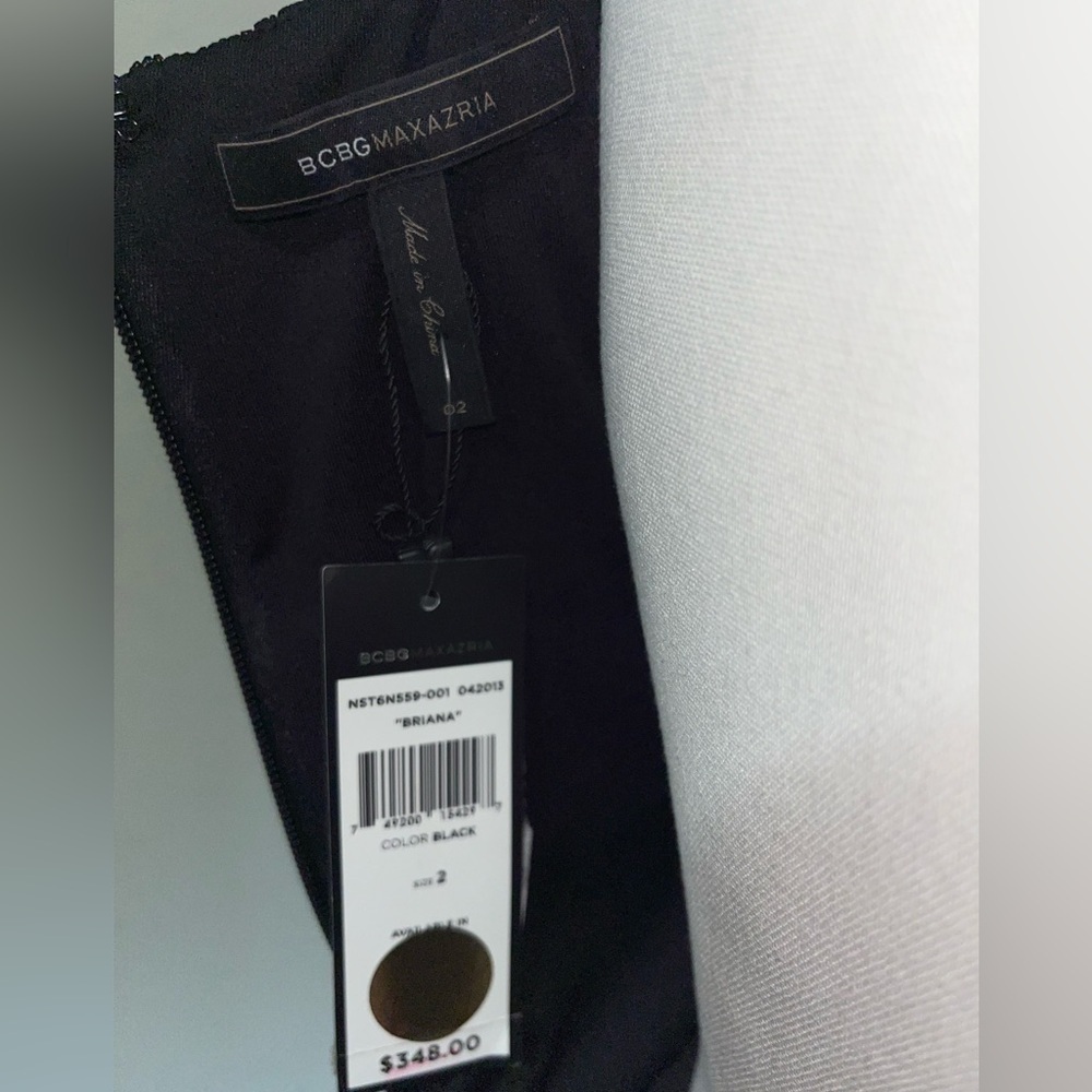 BCBGMaxAzria Black Ruffle ‘Briana’ Bodycon Dress, NWT - Picture 9 of 13